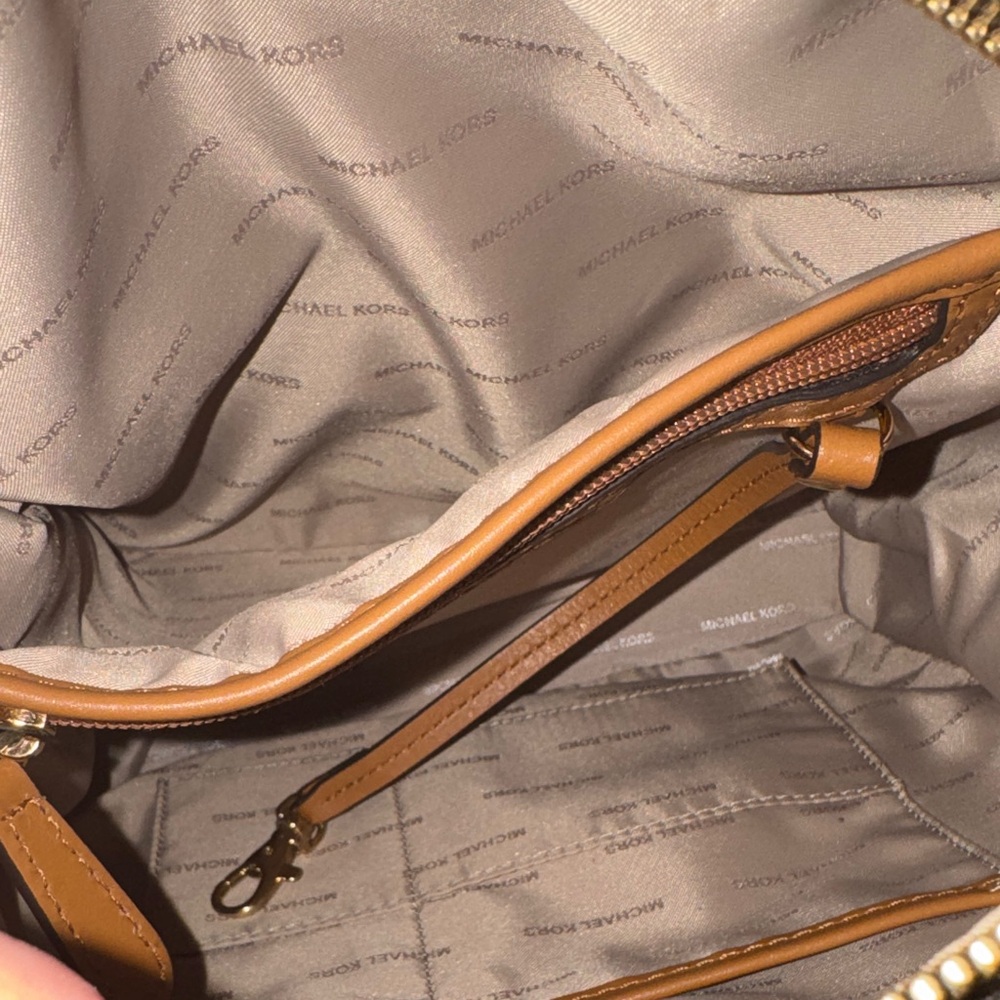 Michael Kors Dark Brown Backpack with Gold Accents - Picture 4 of 8